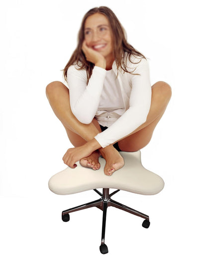 Cross Kneeling Meditation Chair，Ergonomic Office Chair Cross Legged Office Chair Swivel Kneeling Chair Ergonomic for Office, 24 x 28 Inch Wide Seat, Armless Cross Legged Stool for Home Bedro