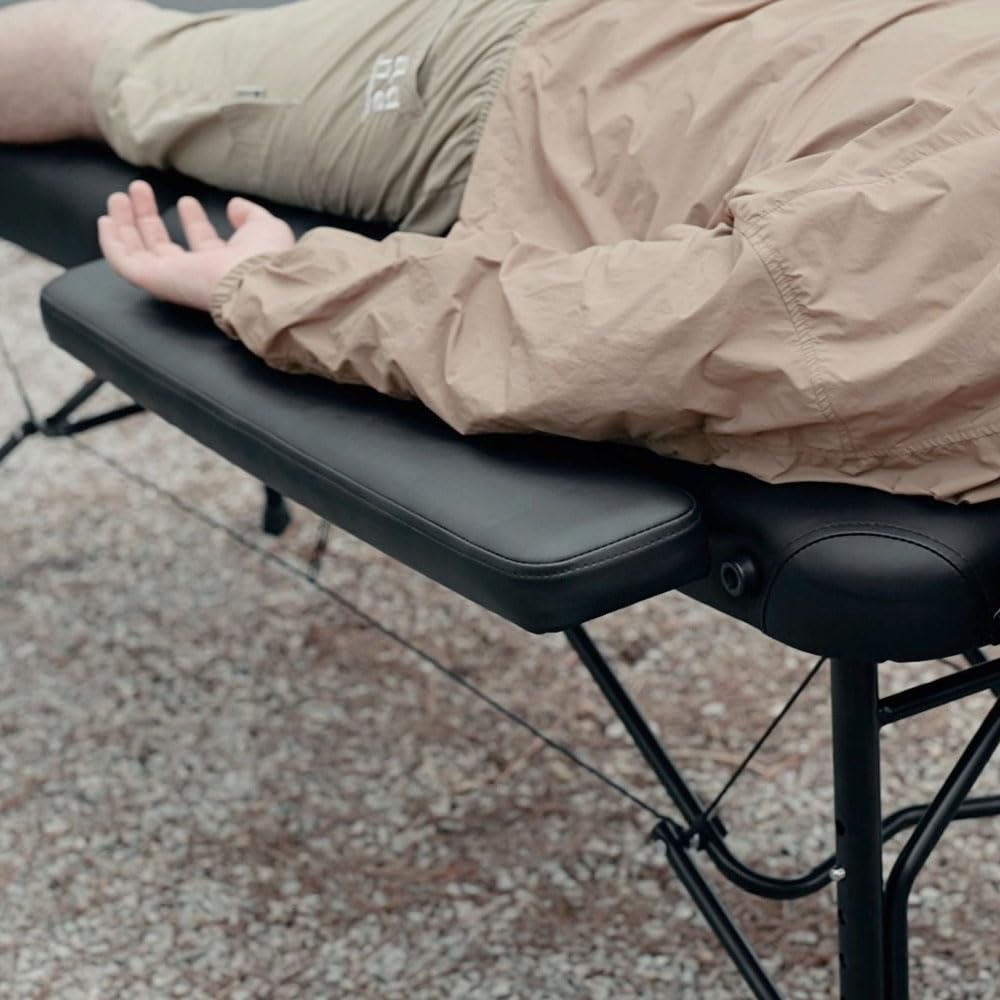 DR.LOMILOMI Halia 302 Classic Ultra-Light Travel-Size Aluminum Foldable Portable Massage Table for Professional Mobile Massage Therapists, with Side Arm Extensions
