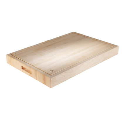 Backley Cutting Board For Kitchen - Extra Thick Wooden Chopping Board, Reversible Carving Board - Big Bad Block Maple - 15"x24"x2.25"