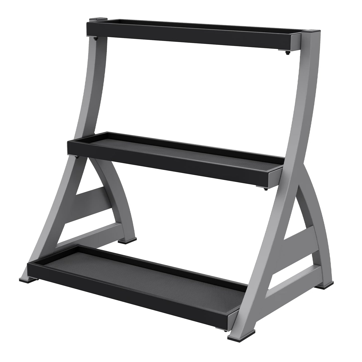 Power Systems Studio Premium 3-Tier Kettlebell Rack, Holds Up To 12 Kettlebells, 31 x 23 x 33 Inches, Gray/Black (50090)