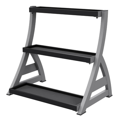Power Systems Studio Premium 3-Tier Kettlebell Rack, Holds Up To 12 Kettlebells, 31 x 23 x 33 Inches, Gray/Black (50090)