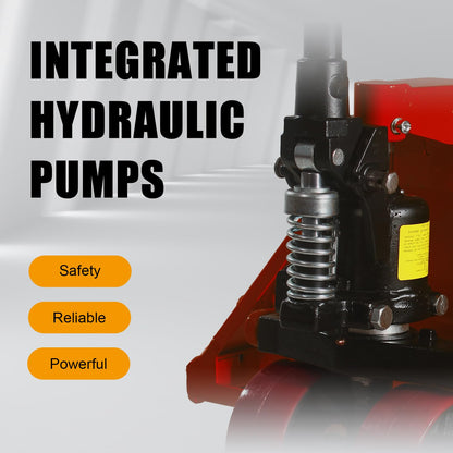 H heami Industrial Manual Pallet Jack Truck, 5500 Lb. Capacity, 27 x 48Hand Pallet Jack