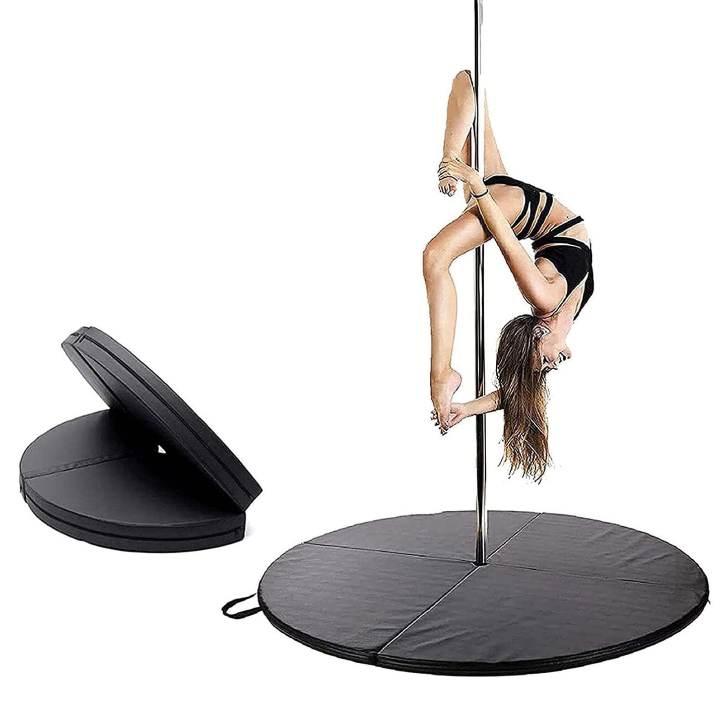 Pole Crash Mat for Dance Safety, Yoga & Gymnastics – Round Fitness Cushion for Home & Studio, Ideal for Pole Dance Training & Exercise, Durable & Non-Slip