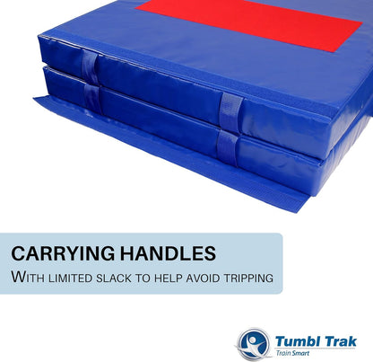 Tumbl Trak Junior Practice Mat, 3'x6'x4", Crash Mat for Gymnastics and Cheer, Landmat for Gymnastics Training, Royal Blue