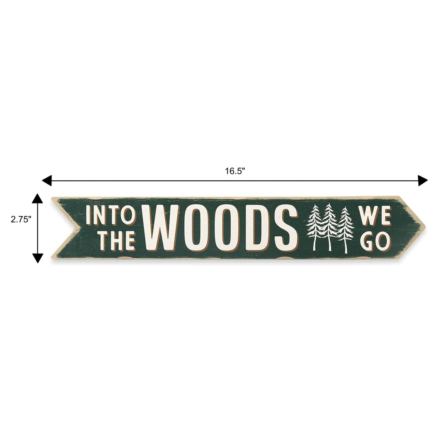 Into the Woods Arrow Wood Wall Decor - Rustic Outdoorsy Wall Art for Cabin, Lodge, or Man Cave