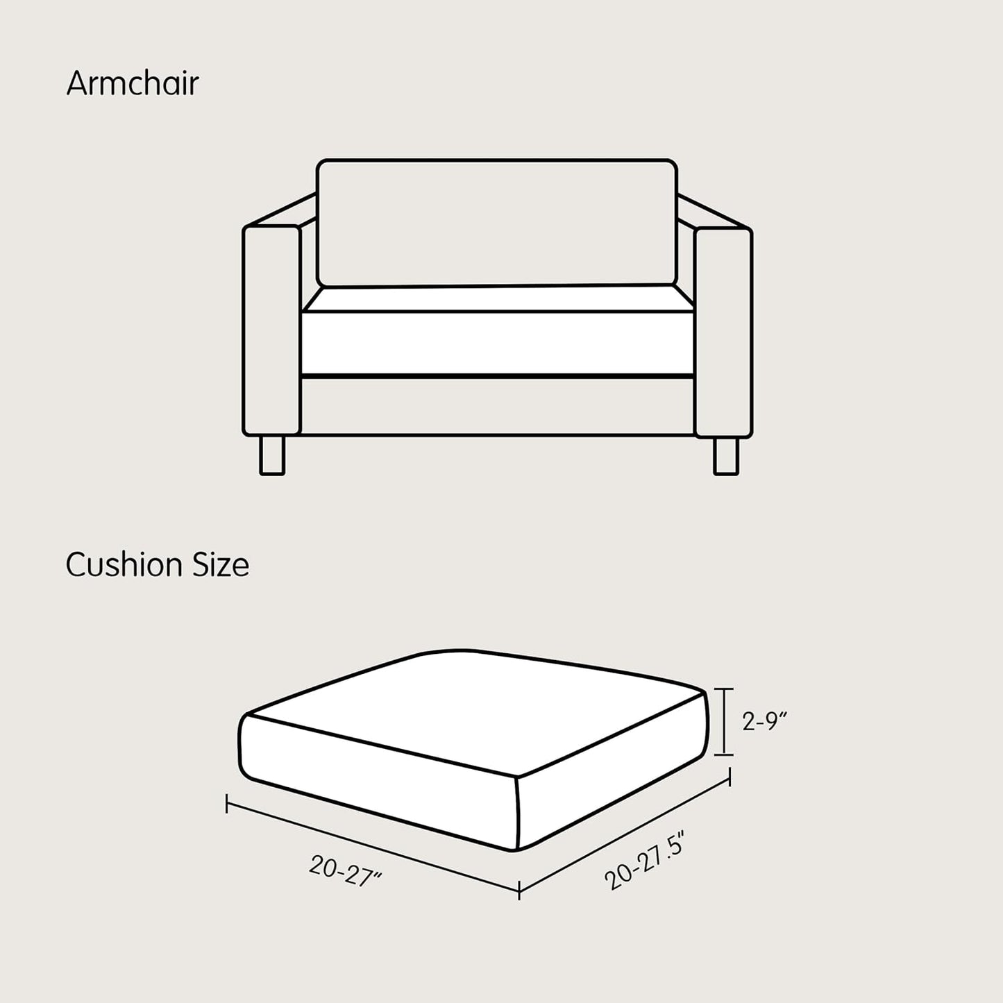 SUBRTEX Couch Slipcover | RV Seater Slip Loveseat Stretch Durable Sofa Cushion Cover for Livingroom, Small, Sand