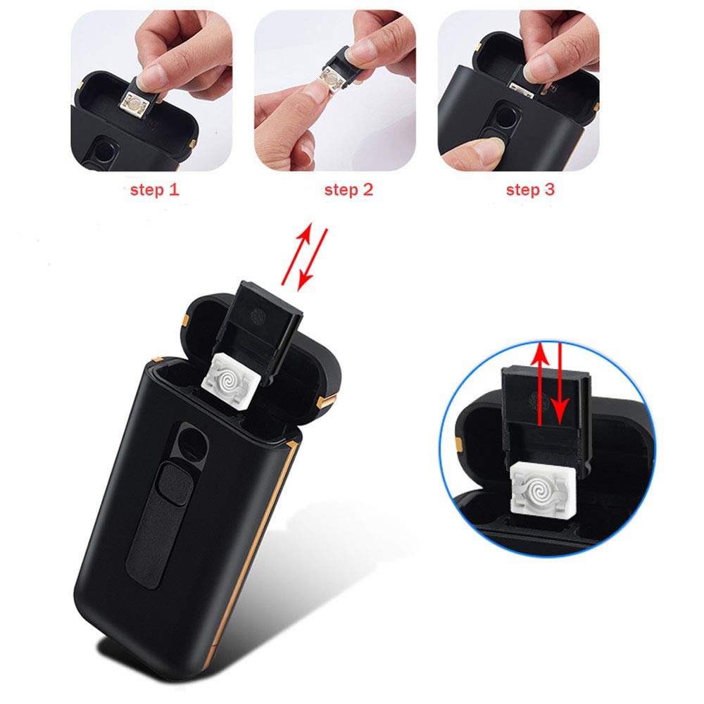 Cigarette Case with Lighter Cigarettes Box Portable 20pcs 100's Slim Cigarettes USB Lighters 2 in 1 Rechargeable Flameless Windproof Electric Lighter (Rose Gold)