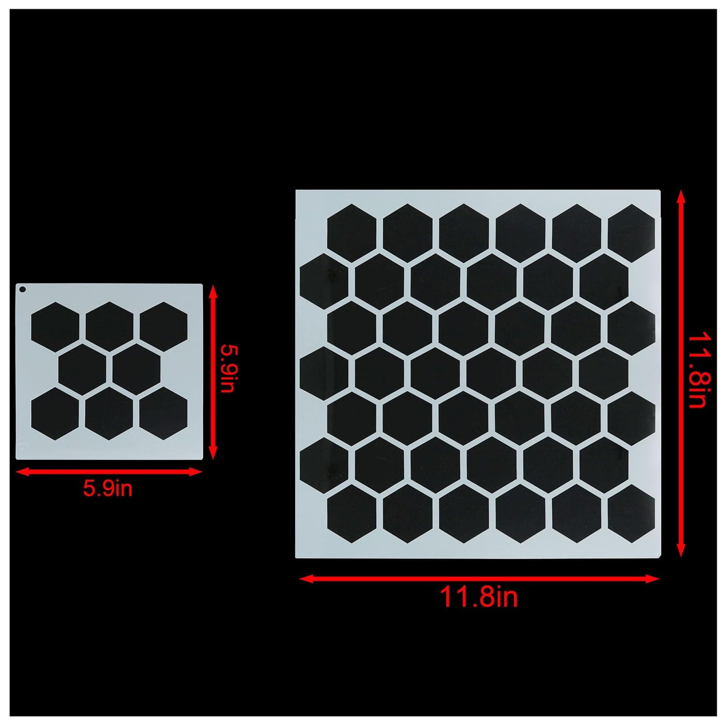 XGNG 10PCS Honeycomb Stencils Large Small Honeycomb Hexagon Stencil Drawing Template Bee Stencils for Painting on Wood Cookies Wall Canvas DIY Crafts Furniture