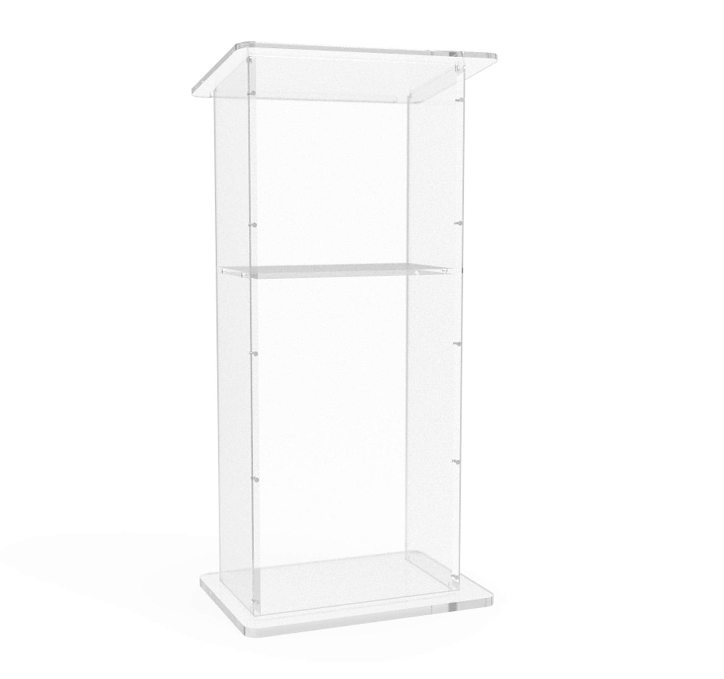 FixtureDisplays® Clear Acrylic Lucite Podium Pulpit Lectern 43" Tall 102703