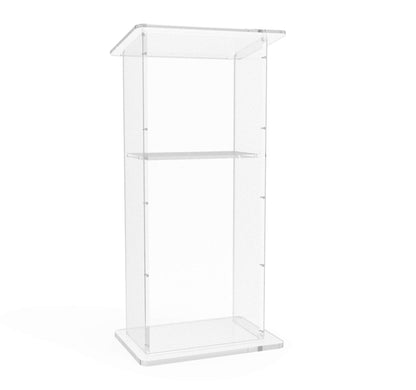 FixtureDisplays® Clear Acrylic Lucite Podium Pulpit Lectern 43" Tall 102703