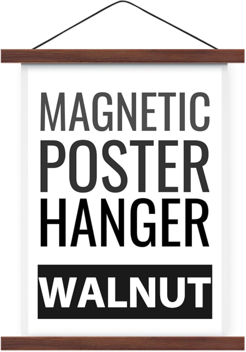 14x14 14x20 14x24 HONKKI Magnetic Poster Hanger Frame for Movie Music Posters Wall Art,Walnut Wood Picture Frames