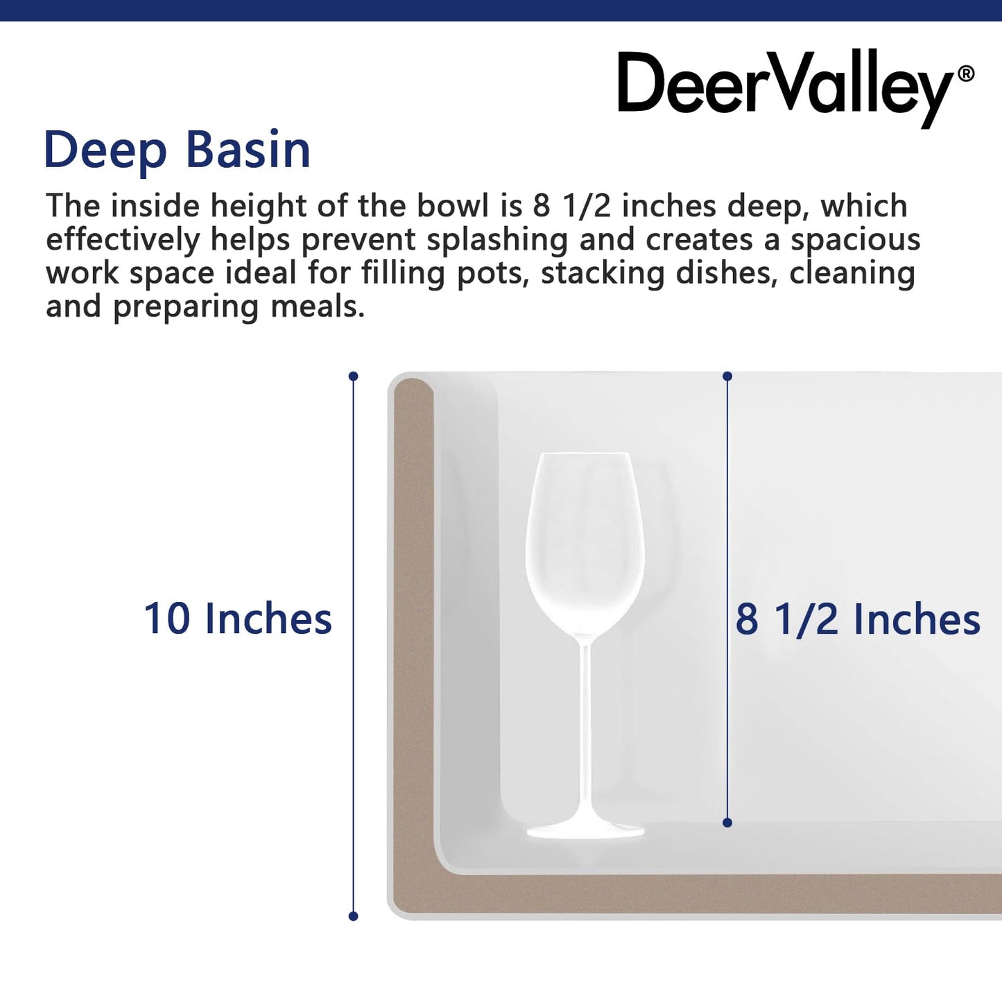 DeerValley Double Bowl White Kichen Sink 33 inch, Ceramic Apron Front Farmhouse Sink, Deep Drop-in Fireclay Undermount Large Sinks with Grid & Strainer
