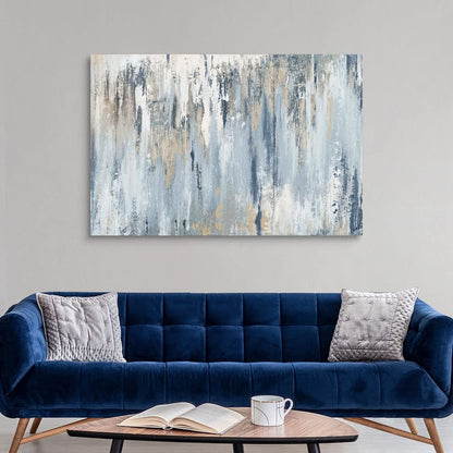 CANVAS ON DEMAND Blue Illusion Canvas Wall Art Print by Patricia Pinto, Abstract, Contemporary, Home Decor, Artwork, 60"x40" Modern Artwork, 60"x40"