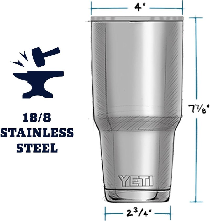 YETI Rambler 30 oz Tumbler, Stainless Steel, Vacuum Insulated with MagSlider Lid, Alpine Yellow
