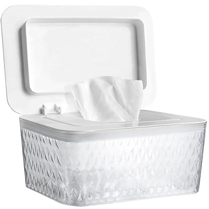AWGOU Wet Baby Wipes Dispenser - Large Capacity Wipe Holder Seal-Designed Dust-Proof Wet Wipes Container Keep Diaper Wipes Fresh