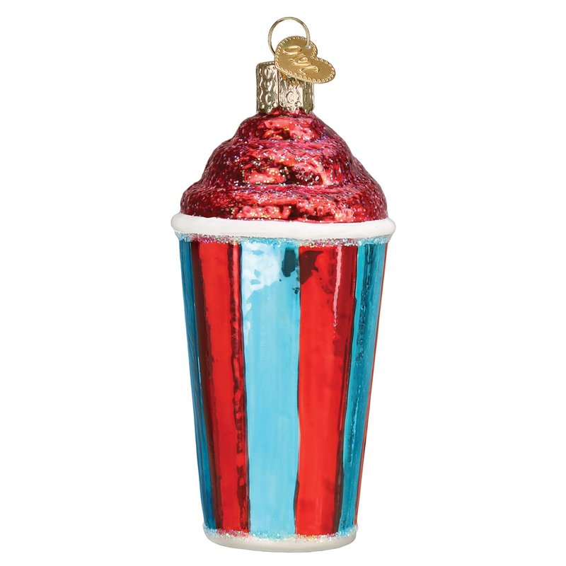 Old World Christmas ICEE Cup Glass Blown Ornament for Christmas Tree, Handcrafted Holiday Decoration, ICEE Collection