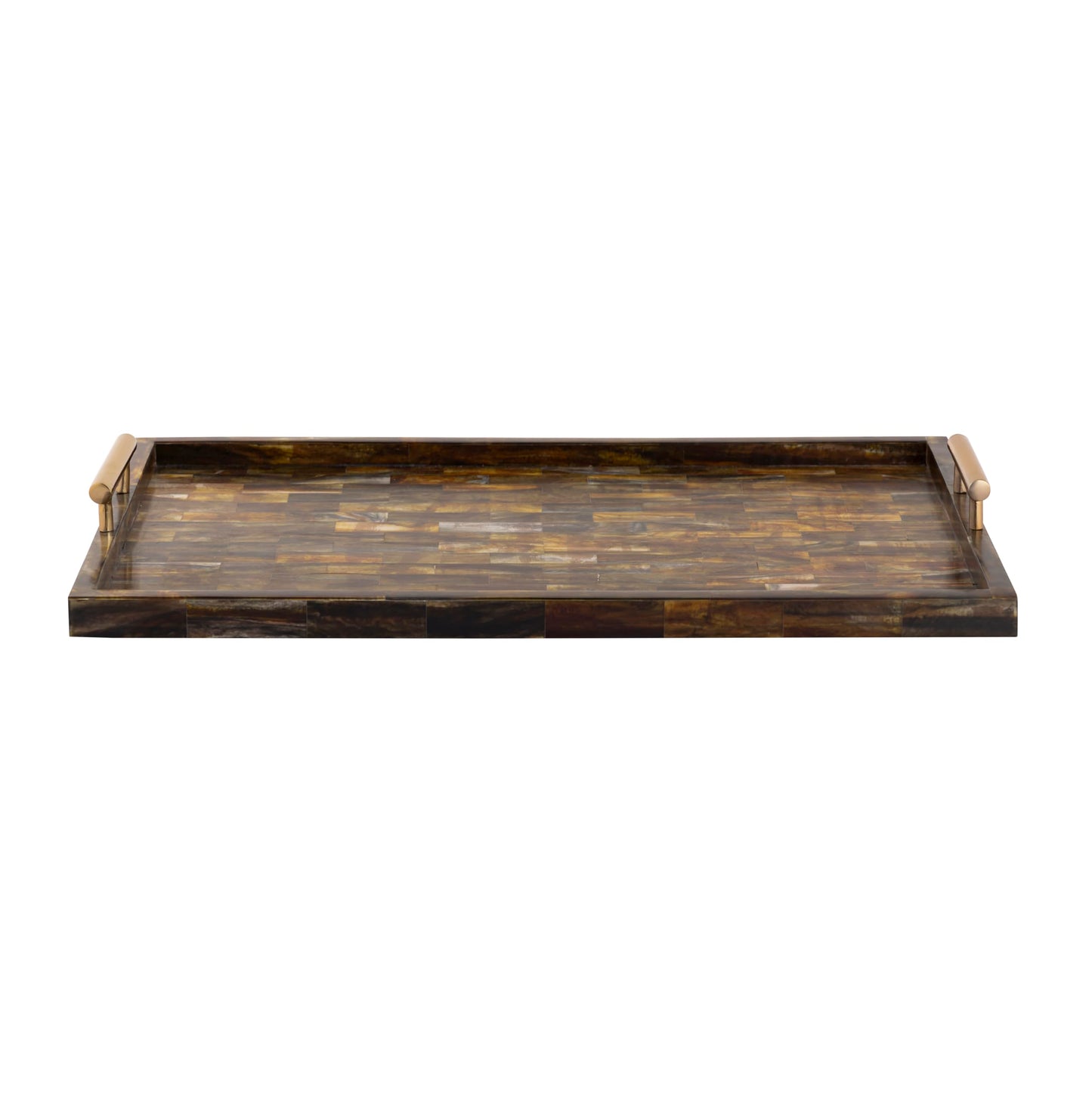 Elk Home Decorative Horn Tray - Brass - Transitional Lodge Style Home Décor