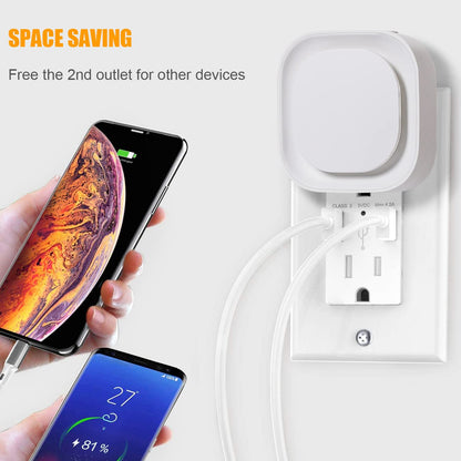 2 Pack Plug in Amber Night Light, Auto Dusk to Dawn, Soft Glow, Dimmable, Diffused Light, LED Lights for Bedroom, Kids, Bathroom, Sleep, Baby Nursery, Toddler, Hallway, Kitchen, Home Decor