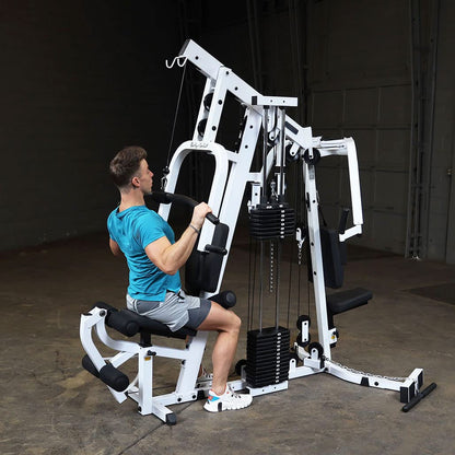 Body-Solid Multi-Station, Single Weight Stack Home Gym Machine, Arm & Leg Strength Training Functional Exercise Workout Station, 210lbs. Black Weight Stacks