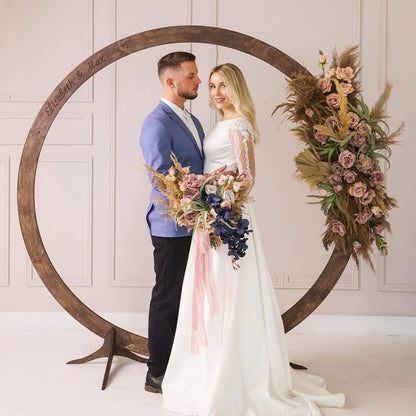 Wooden Wedding Arch 5.9FT, 6.5 FT, 7.2 FT Wood Arch for Wedding Ceremony, Wedding Arbor Backdrop Stand for Garden Wedding, Parties, Indoor, Outdoor, Wooden Wedding Arch Rustic Farmhouse Theme