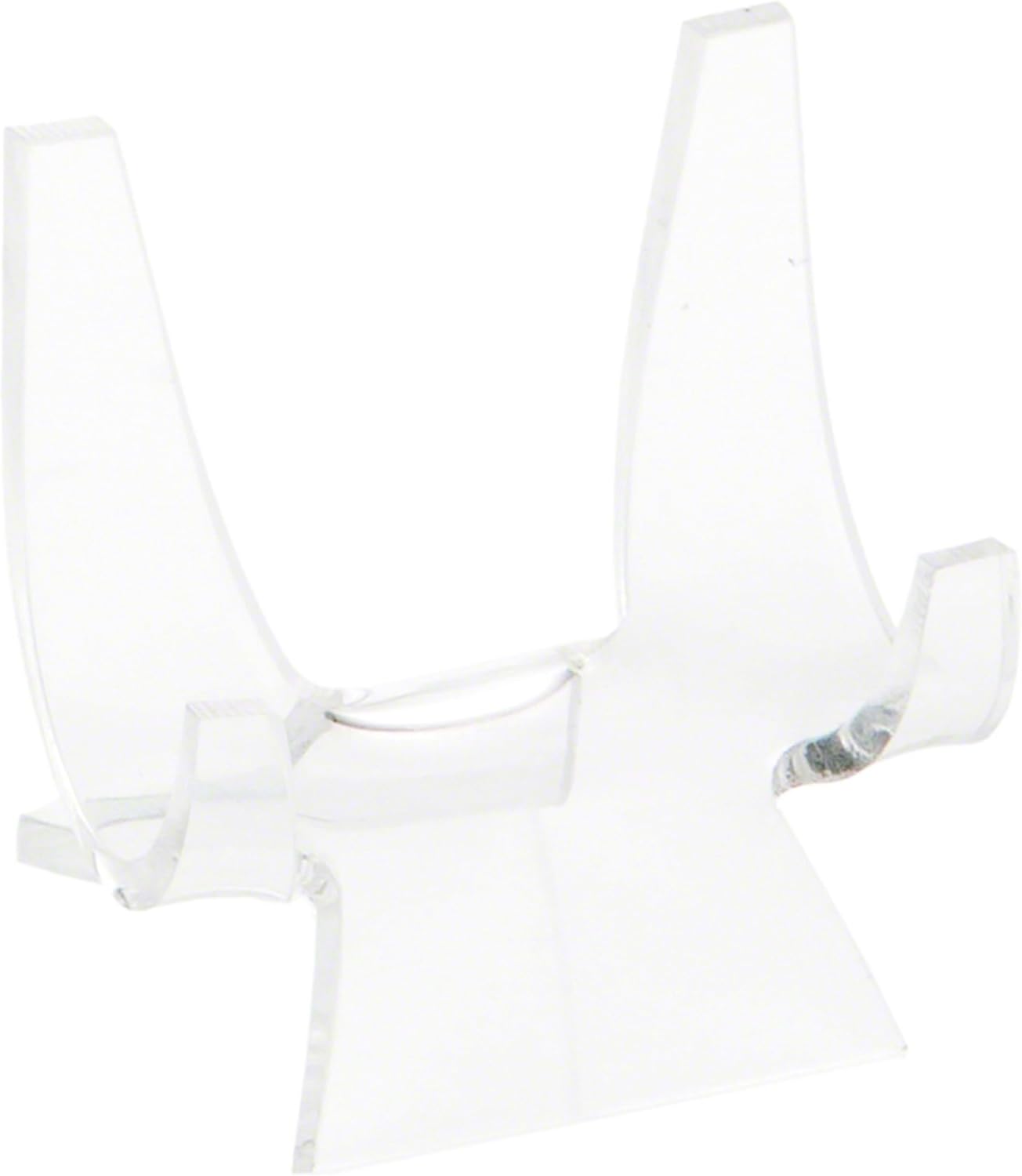 Plymor Clear Acrylic Double-Scoop Display Easel, 2.375" H x 2.25" W x 2.125" D (6 Pack)
