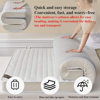 5cm 8cm Foldable Portable Futon Mattress – Breathable Tatami Floor Mat, Roll-up Guest Bed, Camping and Outdoor Sleeping Mattress Blue 5cm 200x220cm