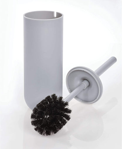 iDesign Cade Bowl Brush and Holder, Toilet Cleaning Set for Bathroom, Matte Gray (2 Each)