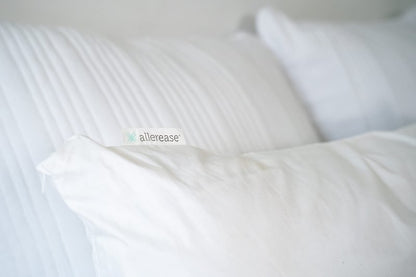 AllerEase 100% Breathable Cotton Pillow Protector for Sleeping, Queen 30" x 20" - 1 Pack of 2,White