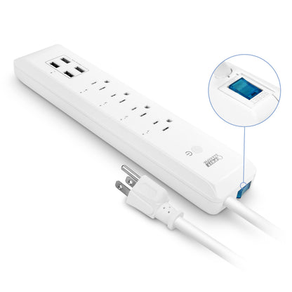 Feit Electric Indoor Smart WiFi Plug Works with Alexa and Google Home, No hub Required, 2.4 Ghz Network Only, Remote Control from Anywhere 15 Amp Smart Outlet Plug, Indoor, White with Night Light