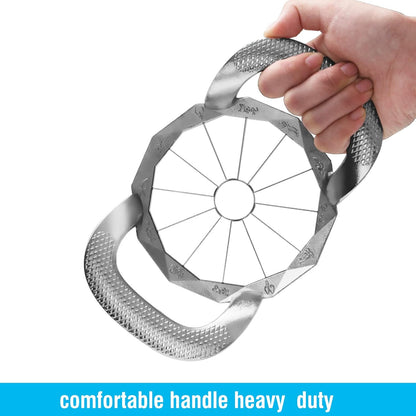 12-Blade Apple Slicer, HEAVY DUTY Apple Corer, Stainless Steel Apple Cutter Divider Pitter Sturdy and Sharp