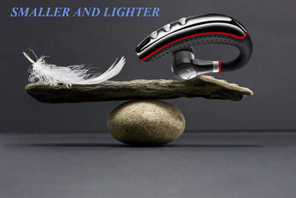 LSAPT Bluetooth Headset V5.0,Wireless Bluetooth Earpiece with Noise Canceling Mic for Cell Phone,Business Earphone for Driving/Trucker/Office,Sweatproof Headset for Android/iPhone-RED