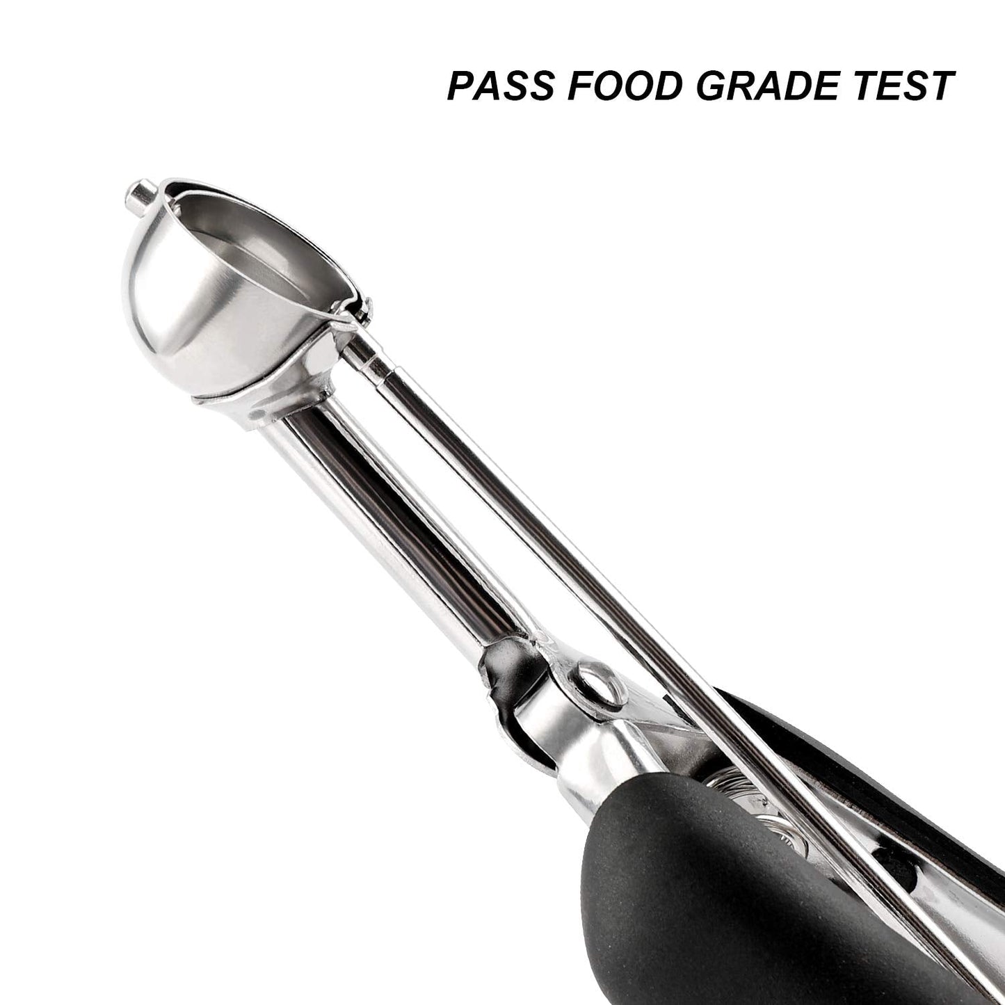 Small Cookie Scoop Set - 2 PCS Include 1 tsp / 2 tsp Cookie Dough Scoops, Cookies Scoops for Baking, Made of 18/8 Stainless Steel, Good Soft Grips, Quick Trigger Release