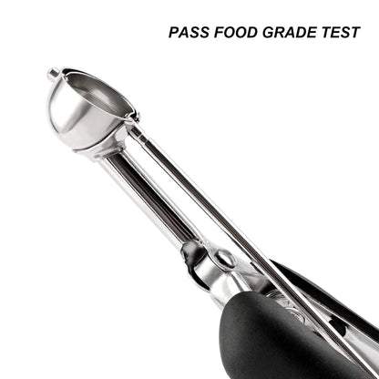 Small Cookie Scoop Set - 2 PCS Include 1 tsp / 2 tsp Cookie Dough Scoops, Cookies Scoops for Baking, Made of 18/8 Stainless Steel, Good Soft Grips, Quick Trigger Release
