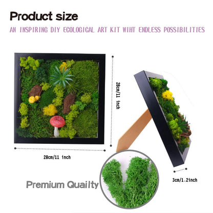 ACADOIT Moss ArtsFrame Crafts for Adults, 11" Home Office Decor Living Wall Hanging Decor