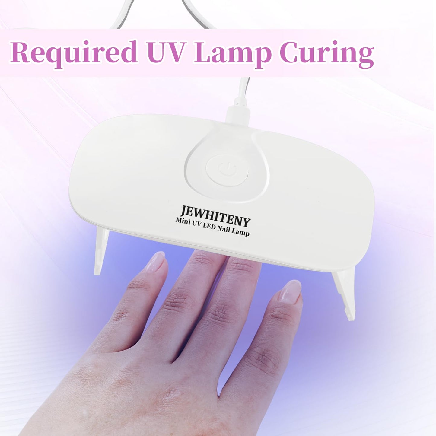 JEWHITENY Poly Extension Gel Nail Kit 14 PCS Poly Gel Kit with Slip Solution and Mini Lamp Nail Art Design Beginner