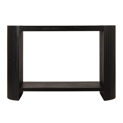Creative Co-Op Modern Black Rounded-Edge Console Table