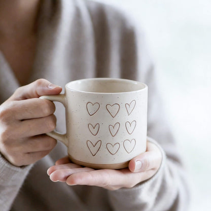 S.Leaf Best Mom Ever Gifts Mom Coffee Mug Mama Ceramic Coffee Mug Heart Mug Dishwasher & Microwave Safe Stoneware Mug Birthday Gifts for Mom