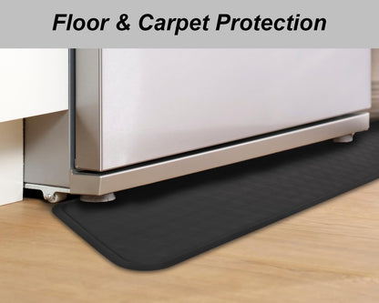 GMATCHUP Refrigerator Mat, Washing Machine Spill Liner, Drip Tray and Leak Catcher Mat, Fridge Mat Prevent Water Leakage and Floor Damage from Elecrical Equipment Heavy Duty 37.5'' x 8.5'' Black