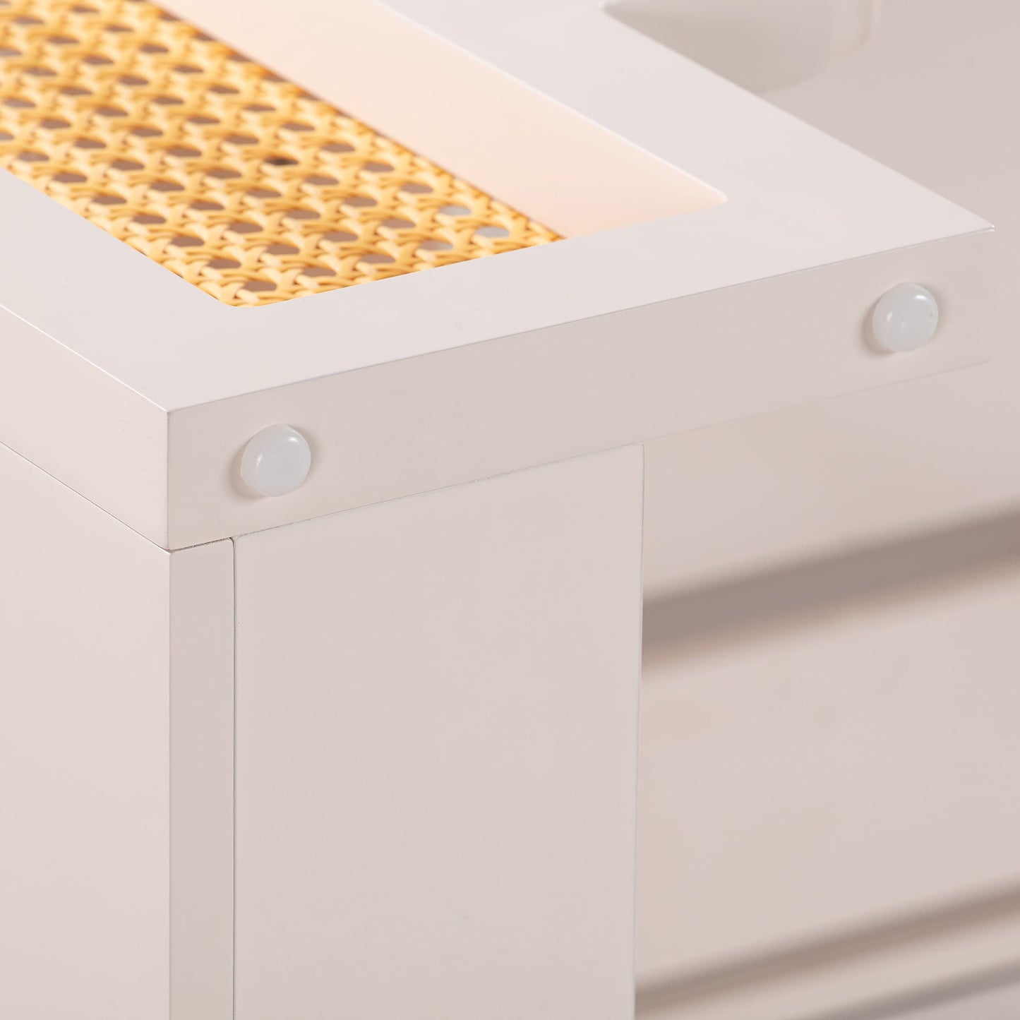 Tov Furniture Suzie Rattan Executive Desk (Cream)