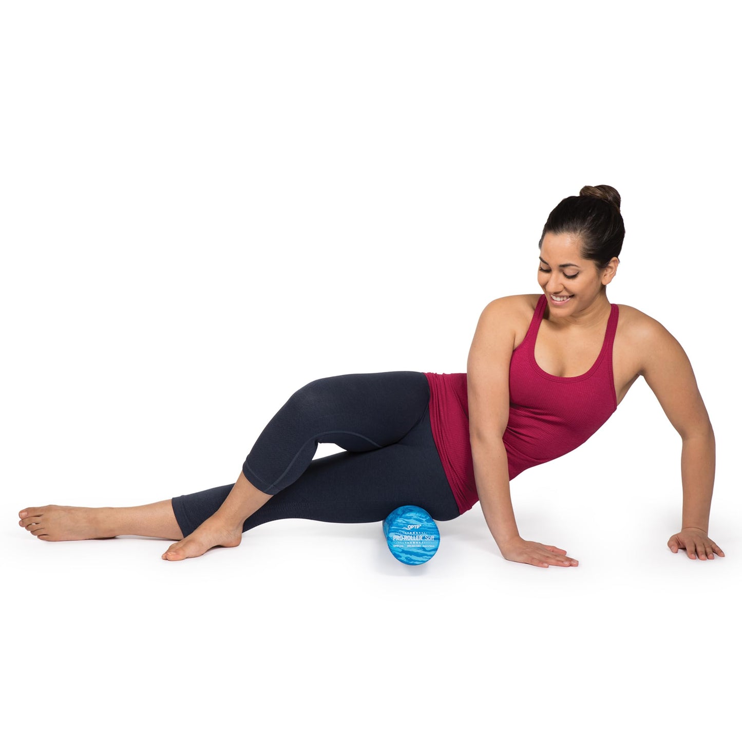 OPTP PRO-Roller Soft Density Foam Roller – Low Density Soft Foam Roller for Physical Therapy, Pilates, Yoga Foam Roll Exercises, and Muscle Recovery- Blue 36" x 6"