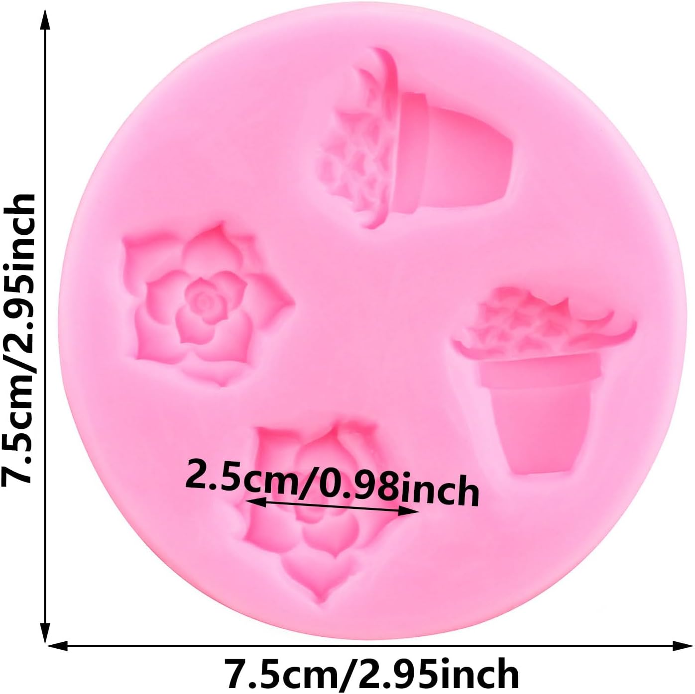 Succulent Plant Cake Decorating Silicone Mold, Fondant Molds for Cake Decoration, Cupcake Topper, Chocolate Candy,