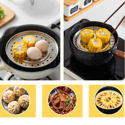 Round Stainless Steel Steamer Rack, Thicken 7.7" 8.5" 9.3" 10" Inch Diameter Canner Steaming Rack Stand Cooking Ware Food Vegetable Steam Tray for Pressure Cooker Pot (4 Pack)