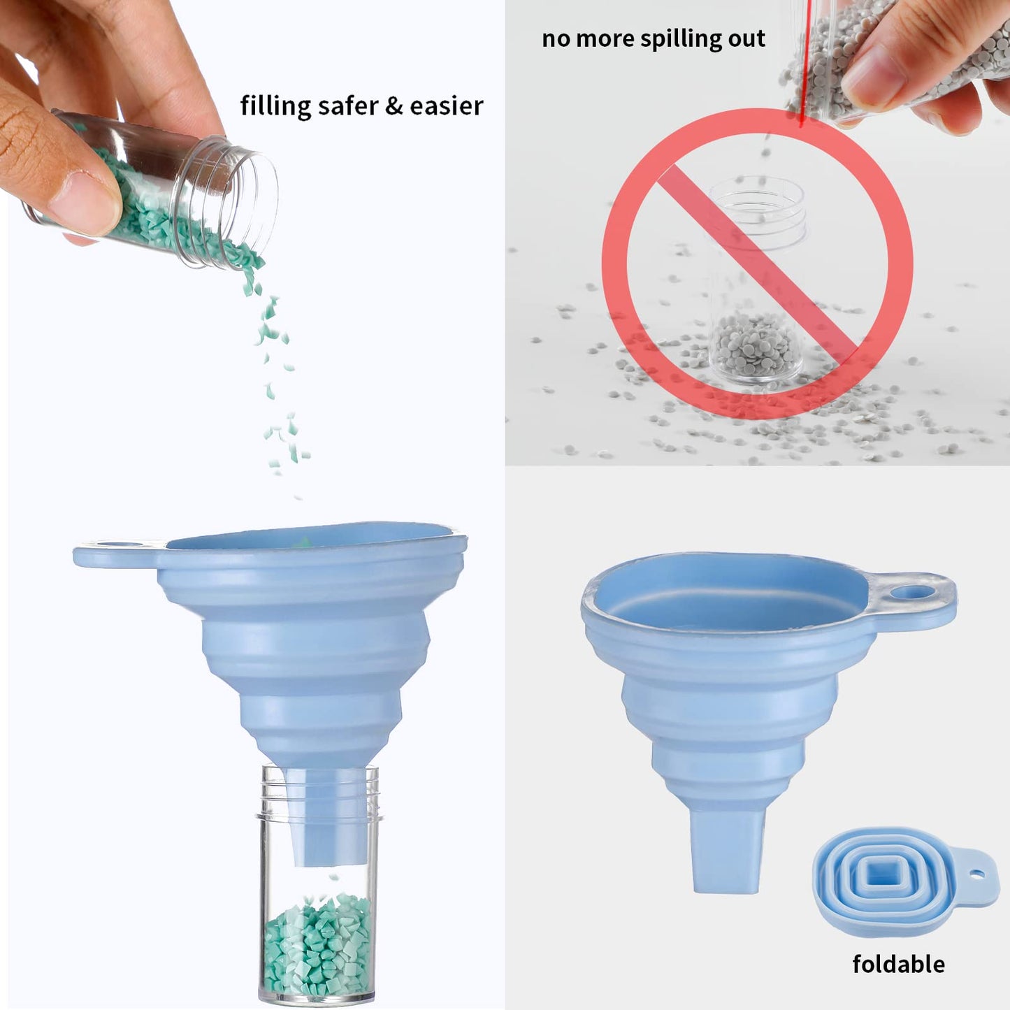 Douorgan Diamond Painting Storage Containers 60 Slots Accessories and Tools Portable Diamond Painting Organizer Shockproof Diamond Art Storage Case Jewelry Beads Storage Box