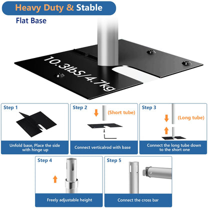 SLOW DOLPHIN 20 x 8.6ft Pipe and Drap Photo Studio Backdrop Stand Kit, Heavy Duty Adjustable Frame Backdrop Stand with Carry Bag for Event, Birthday Party, displays and Wedding Decoration.