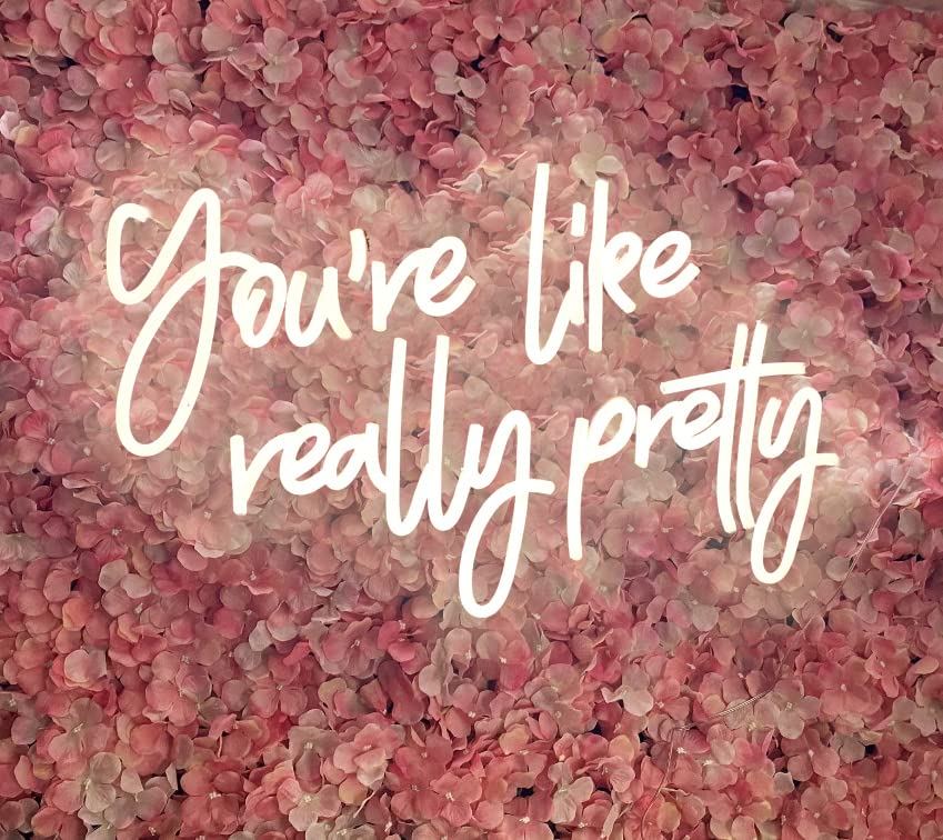 Hello Gorgeous Neon Sign Hello Beautiful Pink LED Neon Lights for Home Wedding Birthday Backdrop Bacelorette Party Wth Dimmable Switch(5V,16.5X10.6inches)