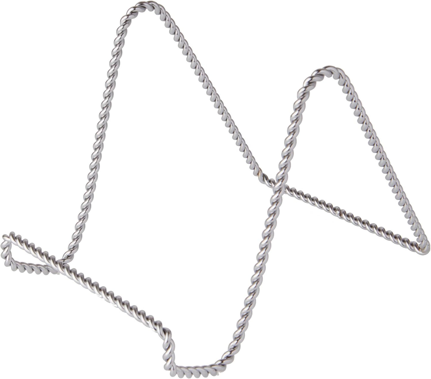 Bard's Twisted Silver-toned Wire Easel Stand, Dimensions 6" H x 5.5" W x 8" D