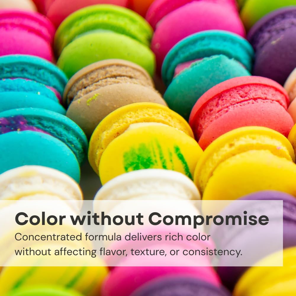 Chefmaster - Liqua-Gel Food Coloring - Fade Resistant Food Coloring - 12 Pack - Vibrant, Eye-Catching Colors, Easy-To-Blend Formula, Fade-Resistant
