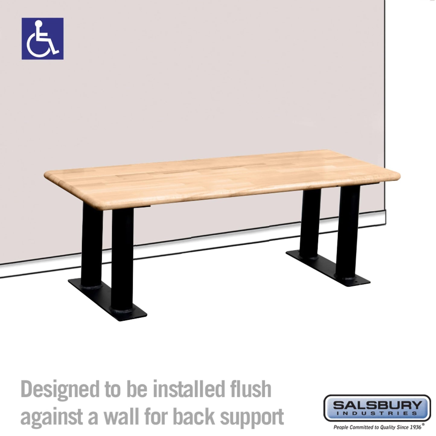 Salsbury Wood ADA Locker Bench - 48 Inches Wide - Light Finish