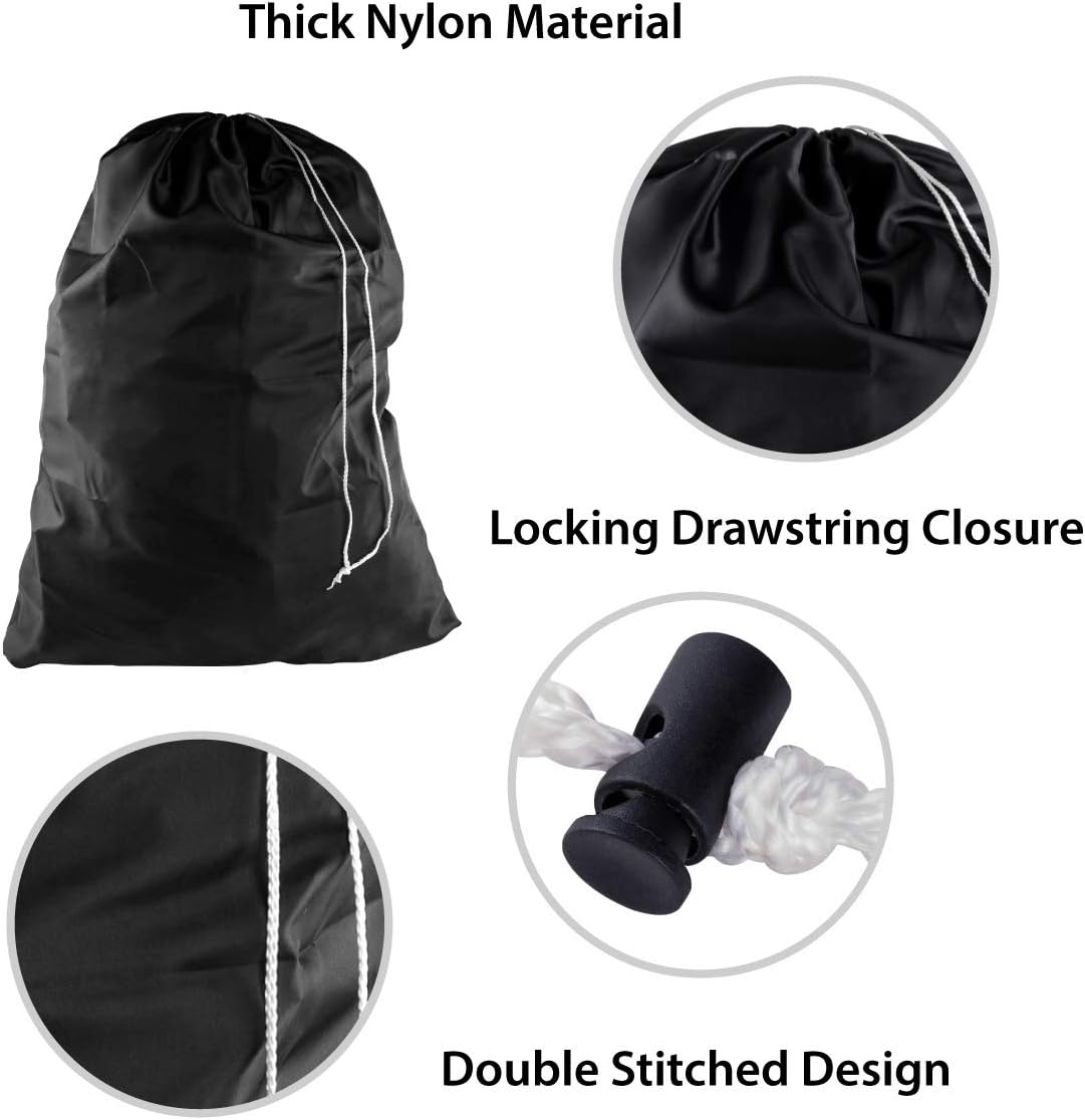 Super Z Outlet Nylon Laundry Bag, Drawstring Locking Closure, Machine Washable for Clothing Hamper