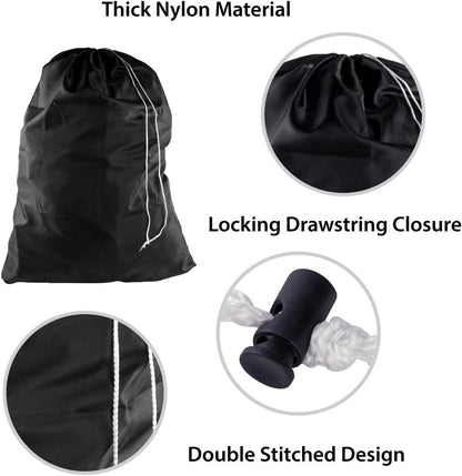 Super Z Outlet Nylon Laundry Bag, Drawstring Locking Closure, Machine Washable for Clothing Hamper
